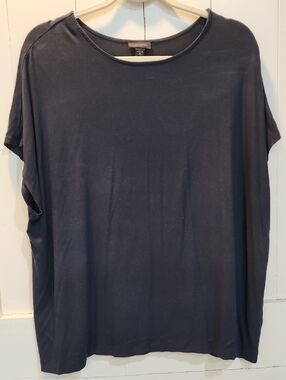 J. Jill Navy Blue Short Sleeve Tee Wearever Collection 2X